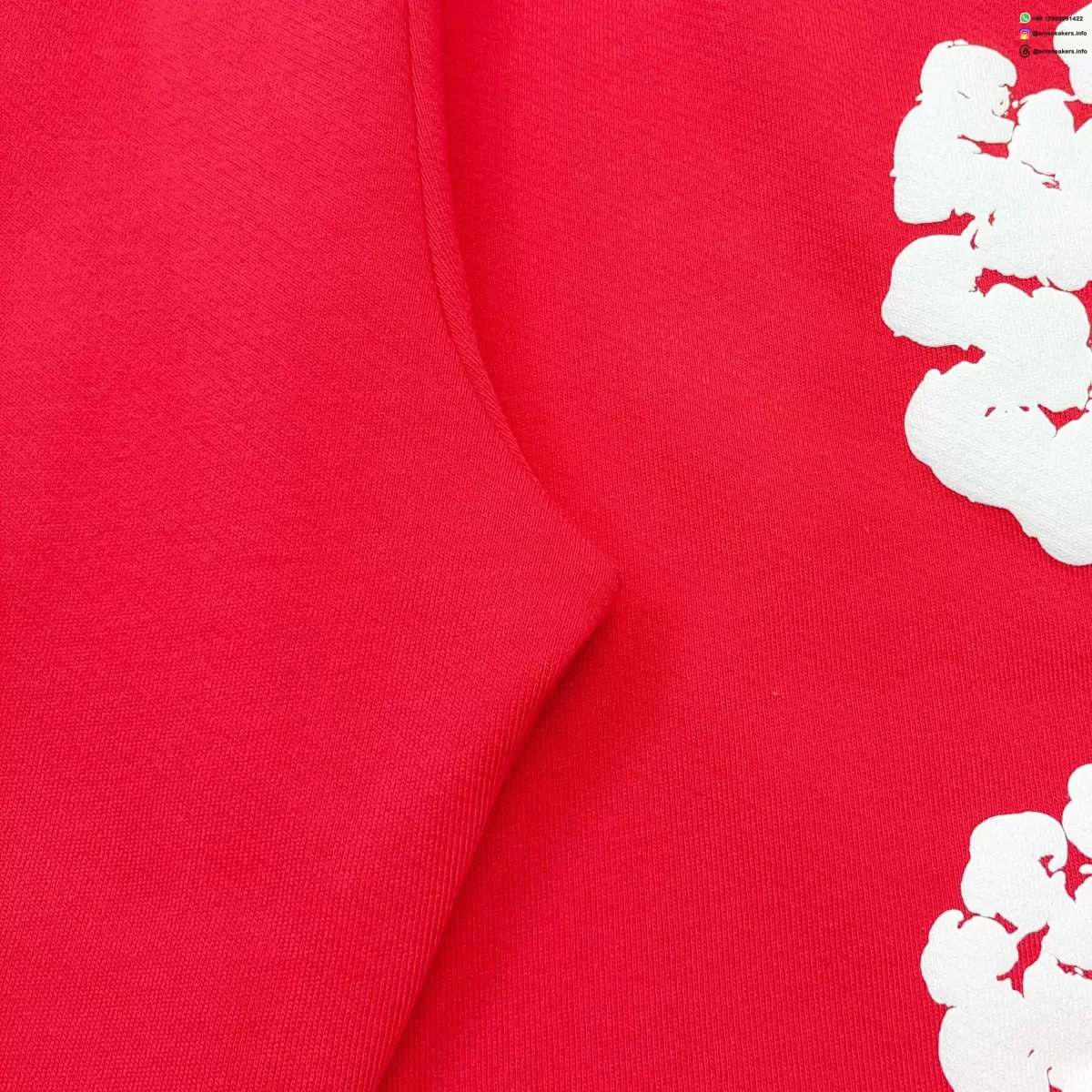 Denim Tears White Cotton Flower Red Straight-Leg Pants