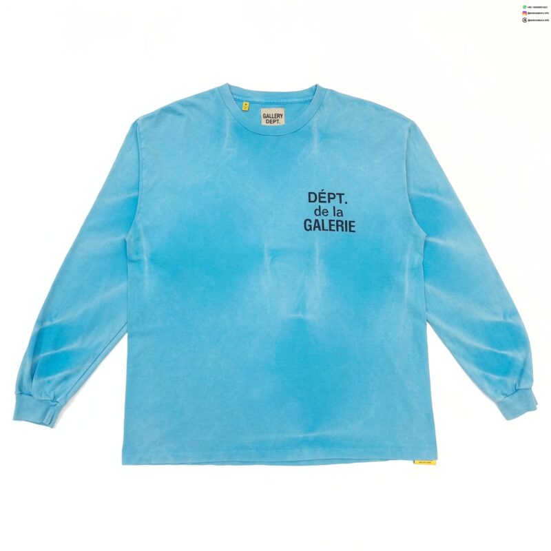 GALLERY DEPT Gradient Blue Long Sleeve with Black Print