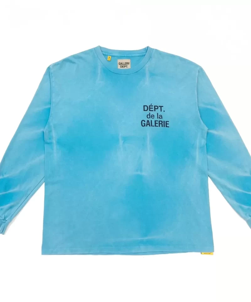 GALLERY DEPT Gradient Blue Long Sleeve with Black Print
