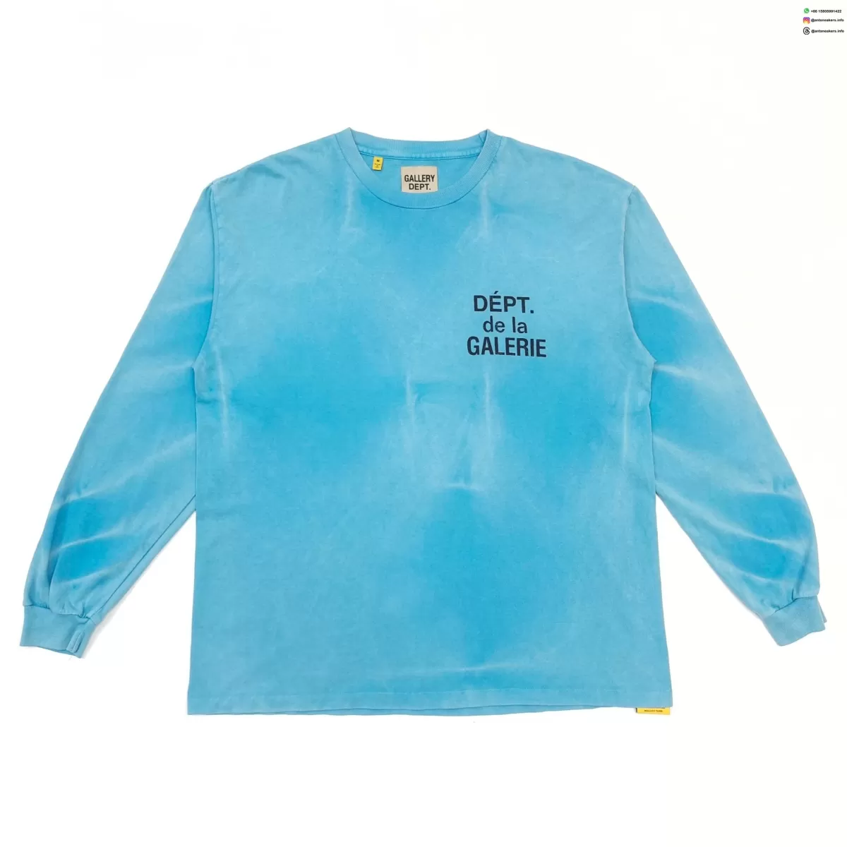 GALLERY DEPT Gradient Blue Long Sleeve with Black Print