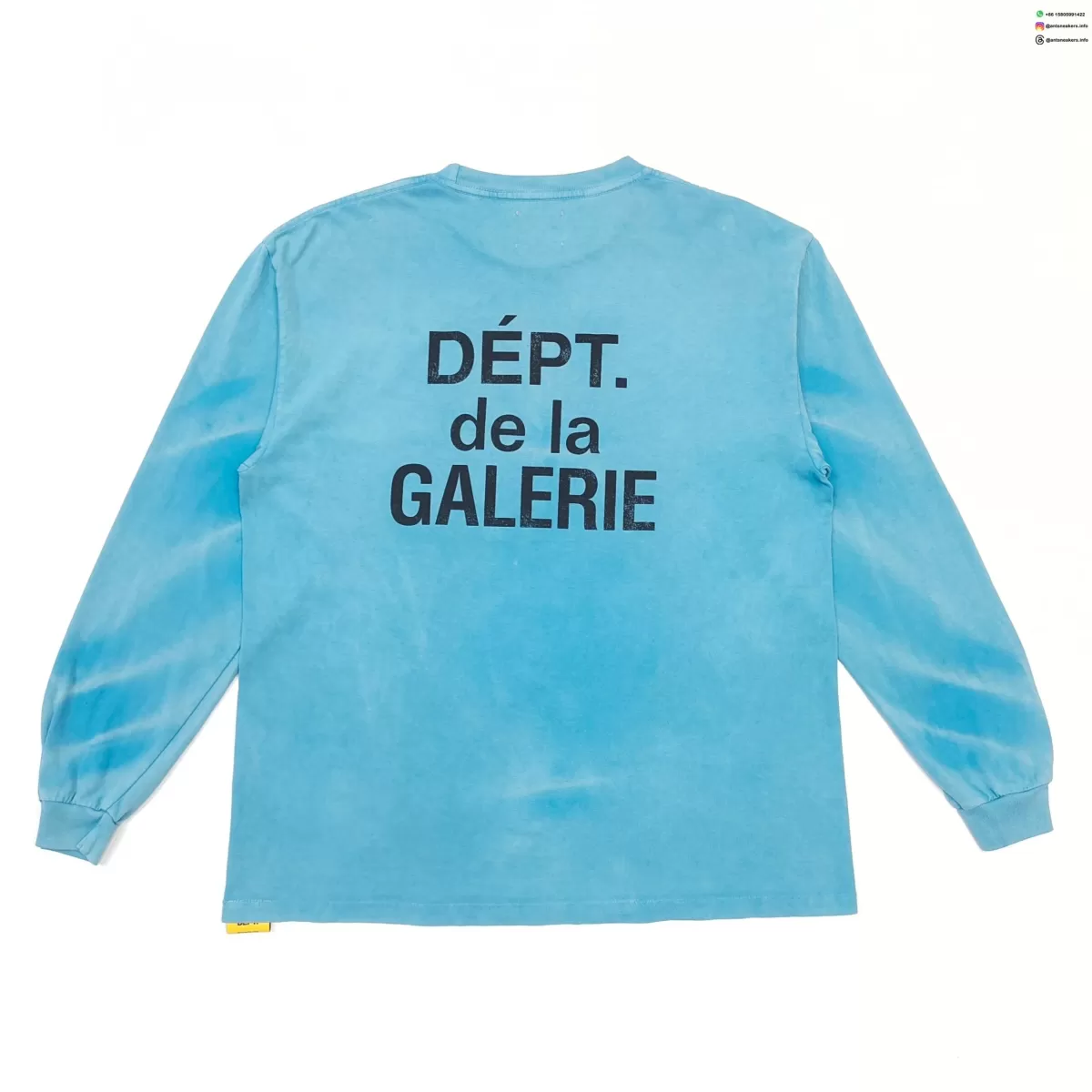 GALLERY DEPT Gradient Blue Long Sleeve with Black Print