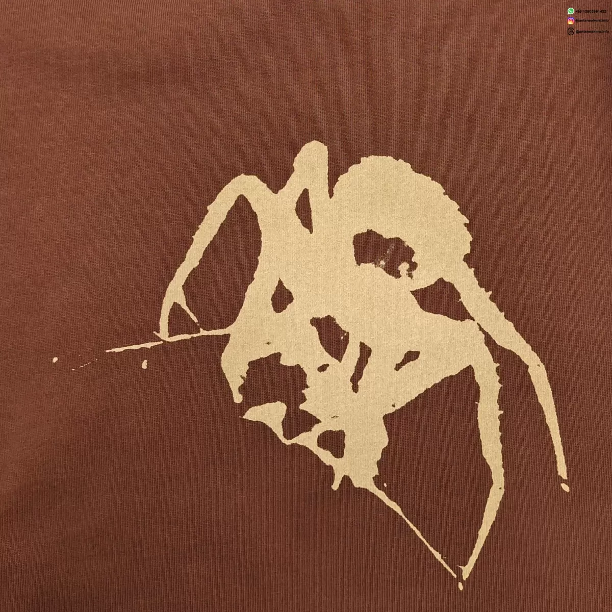 Sp5der Shadow Brown Tee Streetwear Running Shoes