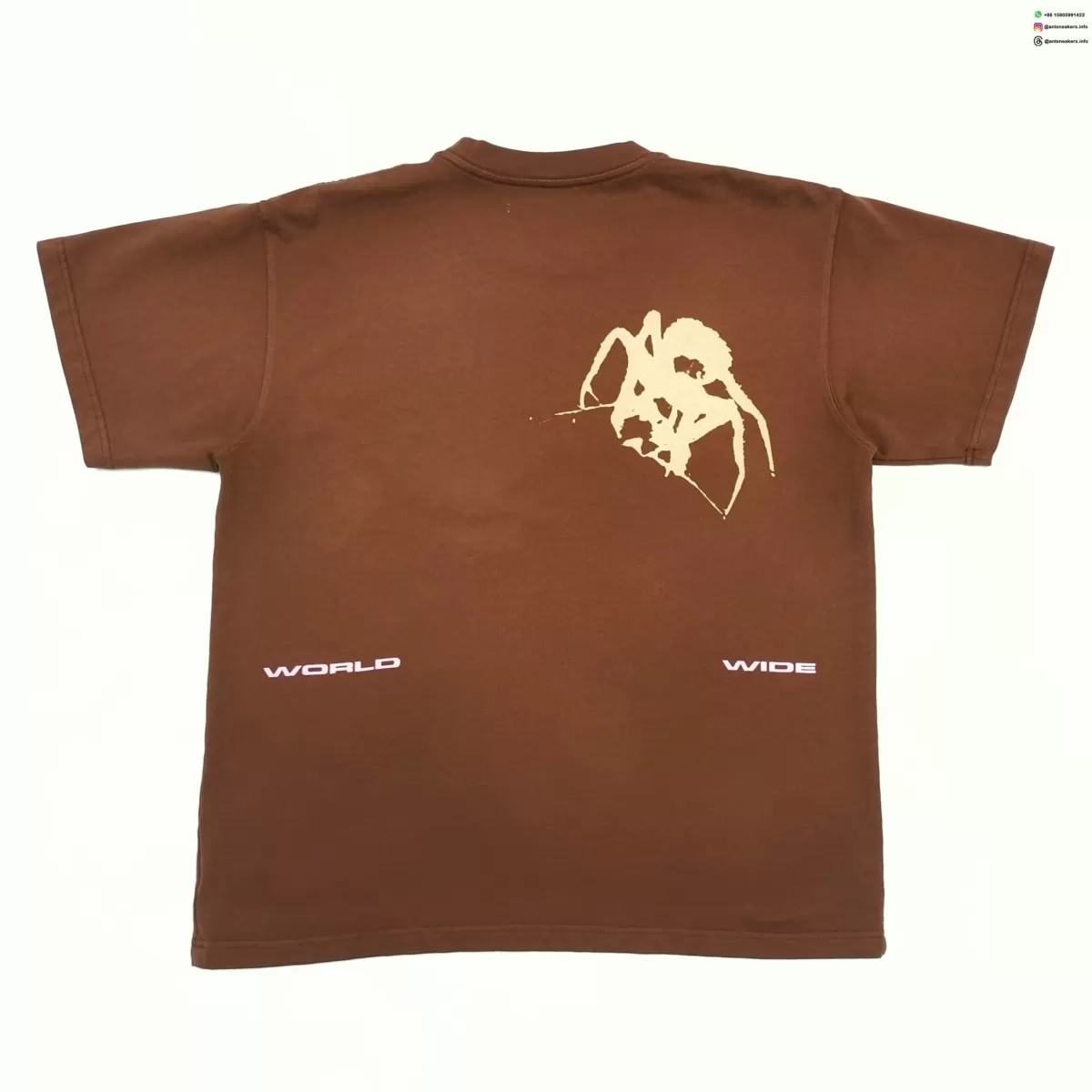 Sp5der Shadow Brown Tee Streetwear Running Shoes