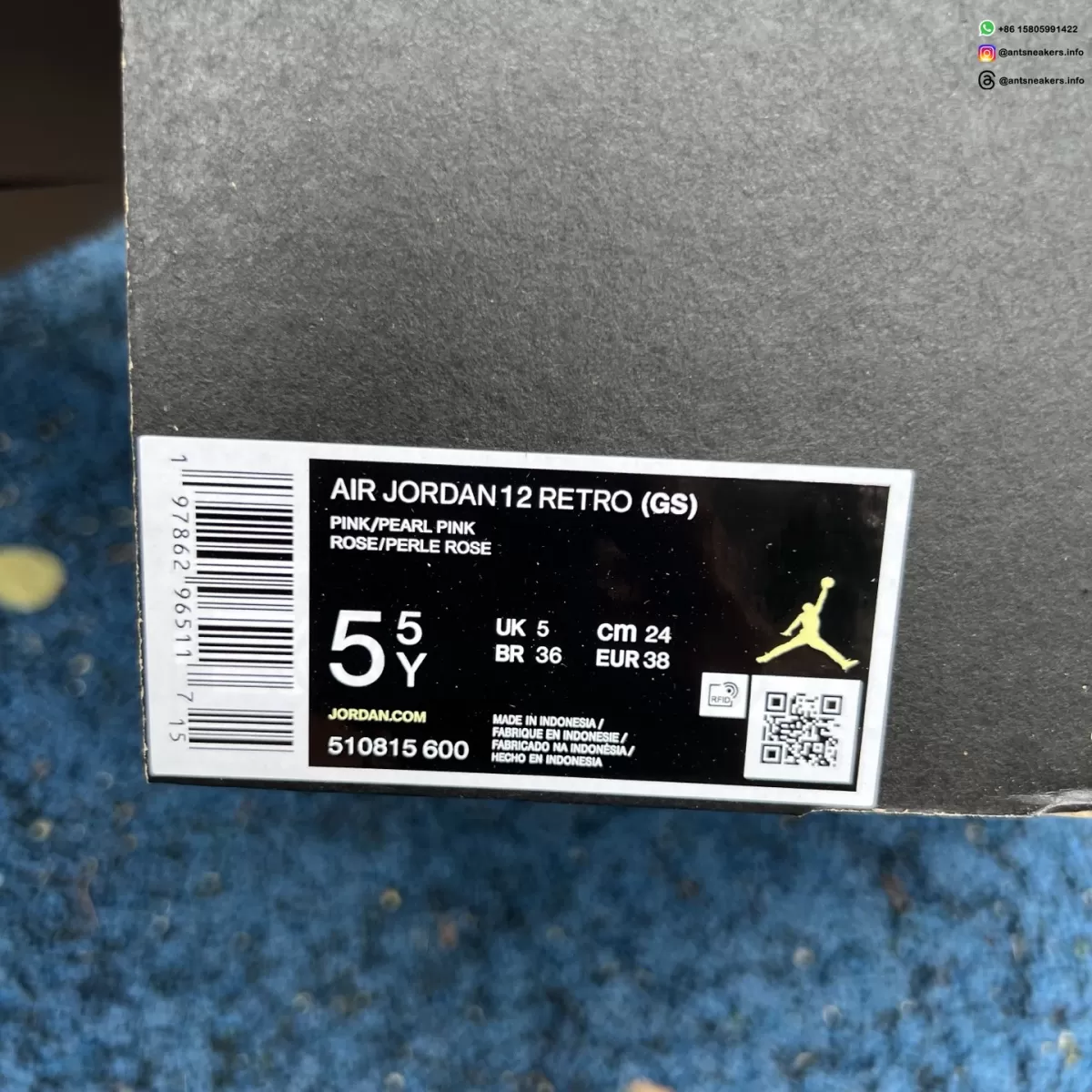 Air Jordan 12 Retro GS 'Pearl Pink' 510815-600