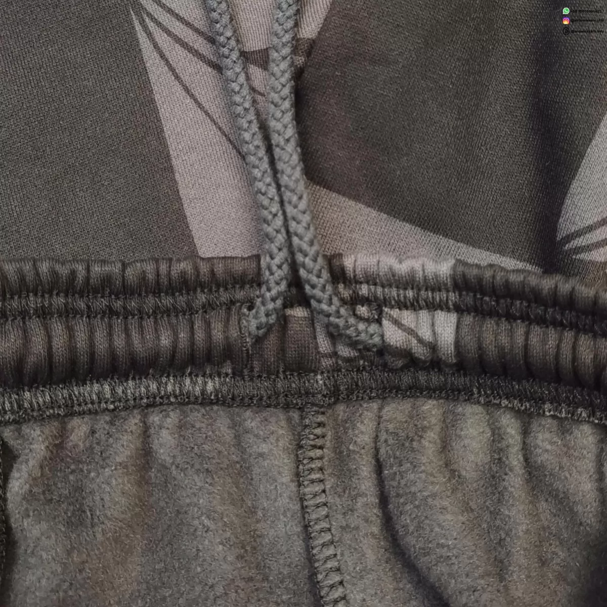 Anti Promo Black & Gray Checkered Sweatpants - Flame Print Streetwear Pants