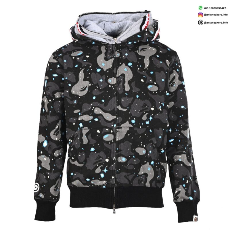 BAPE Shark Head Tiger Head Full-Zip Camo Hoodie