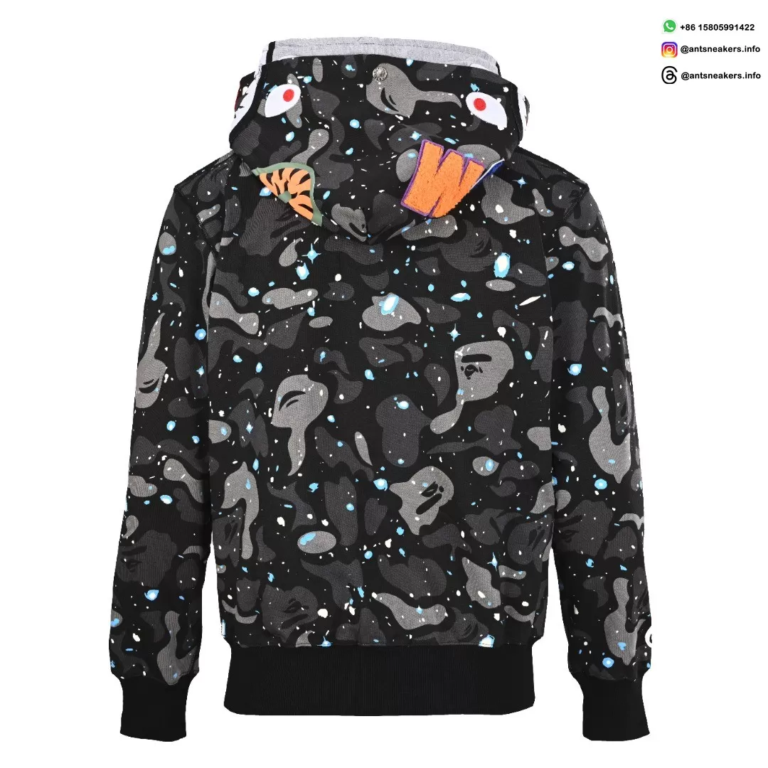 BAPE Shark Head Tiger Head Full-Zip Camo Hoodie