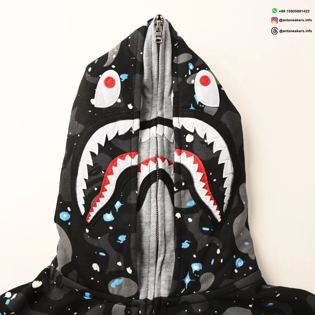 BAPE Shark Head Tiger Head Full-Zip Camo Hoodie