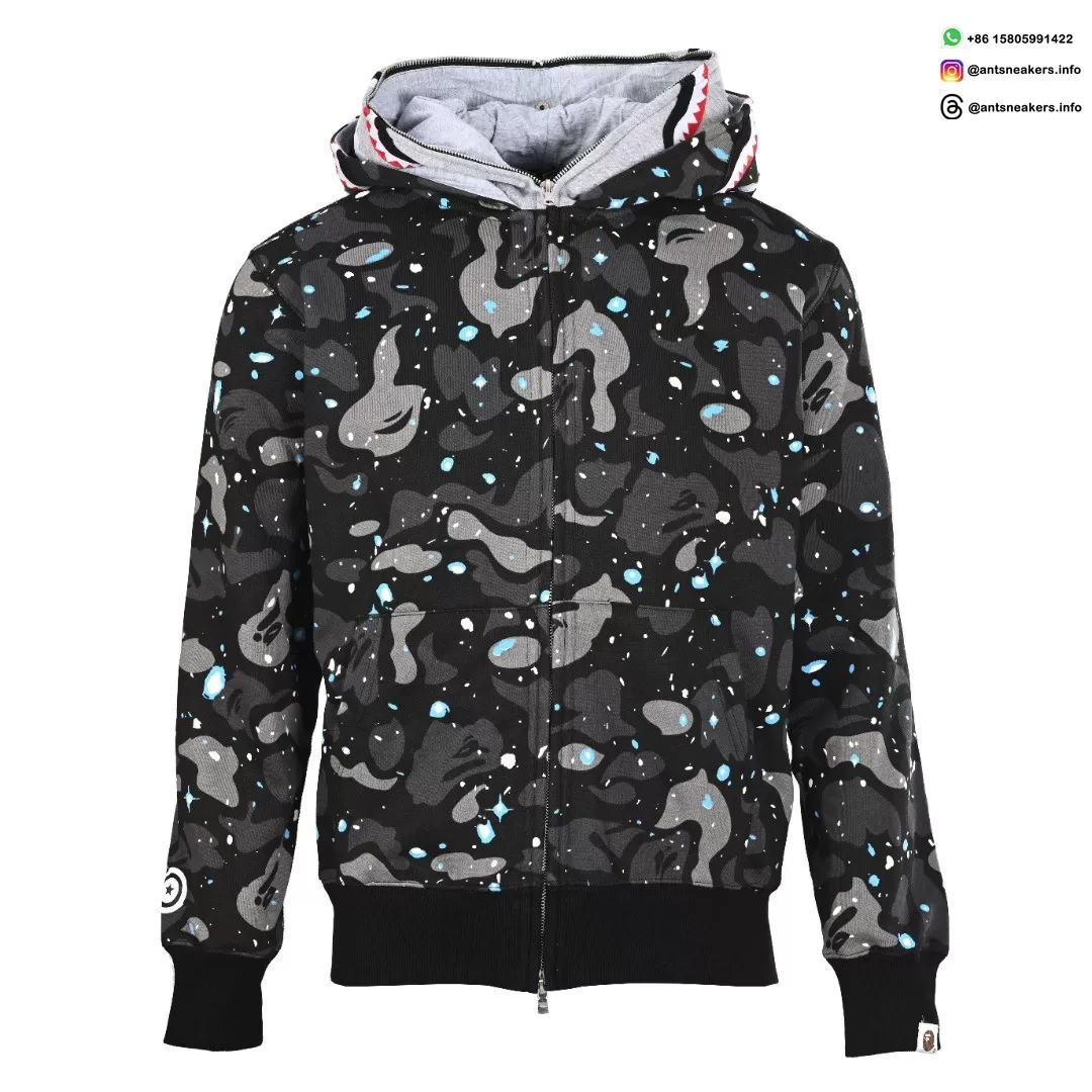 BAPE Shark Head Tiger Head Full-Zip Camo Hoodie