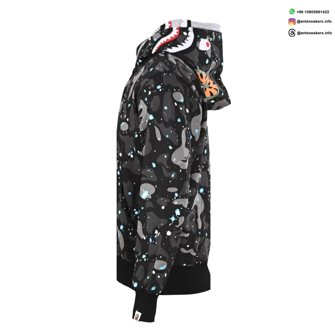 BAPE Shark Head Tiger Head Full-Zip Camo Hoodie