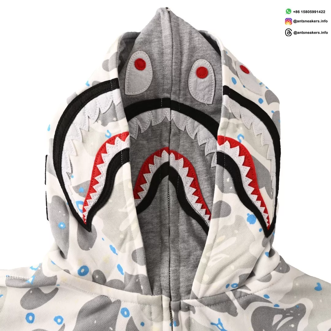BAPE Shark Head Tiger Head Full Zip Multi-Color Hoodie