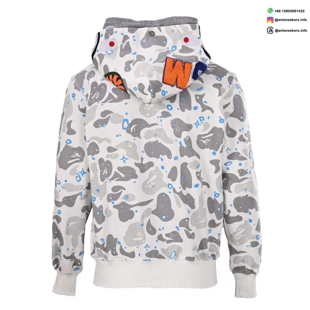 BAPE Shark Head Tiger Head Full Zip Multi-Color Hoodie