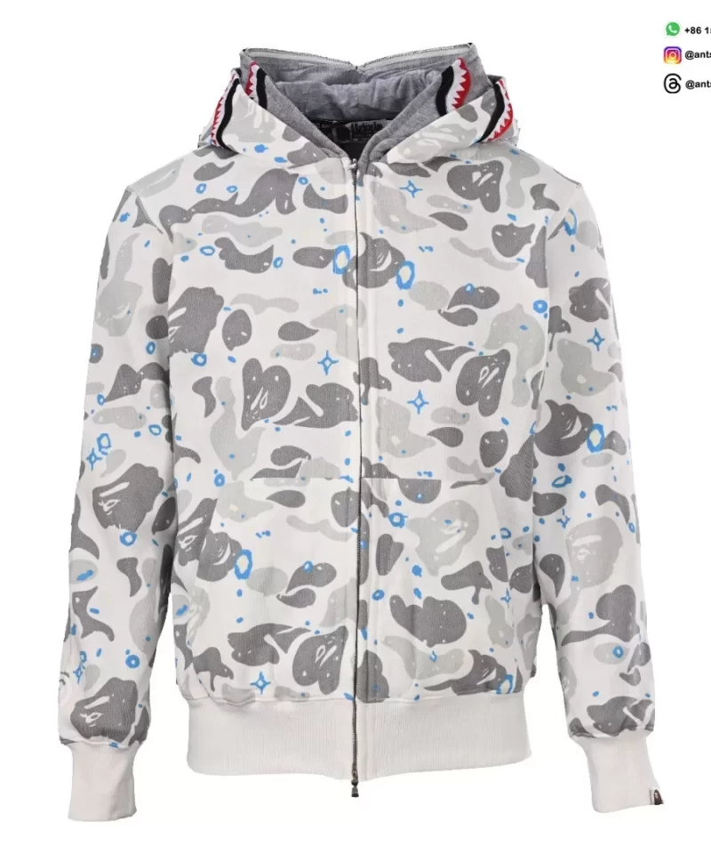 BAPE Shark Head Tiger Head Full Zip Multi-Color Hoodie