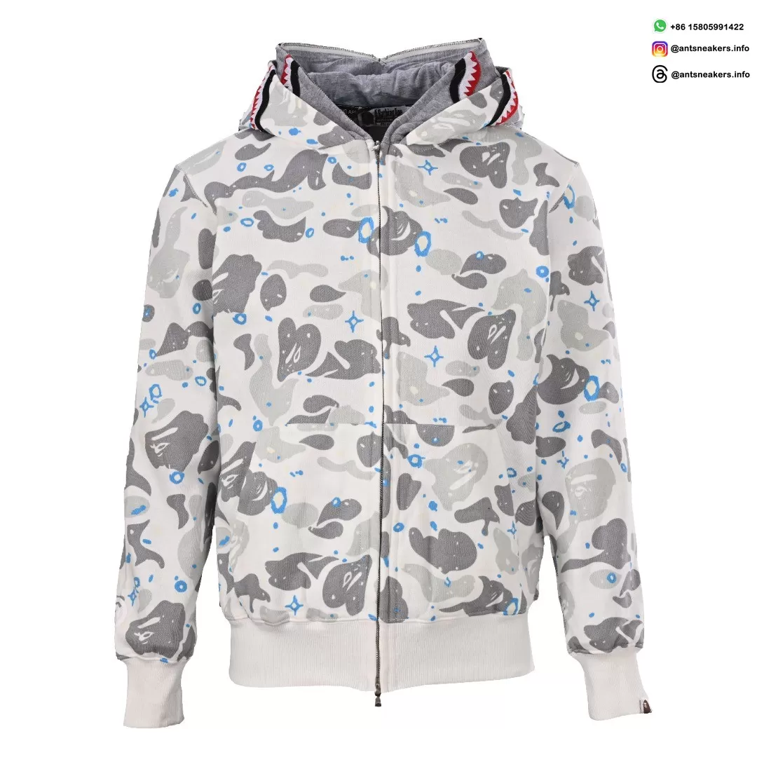 BAPE Shark Head Tiger Head Full Zip Multi-Color Hoodie