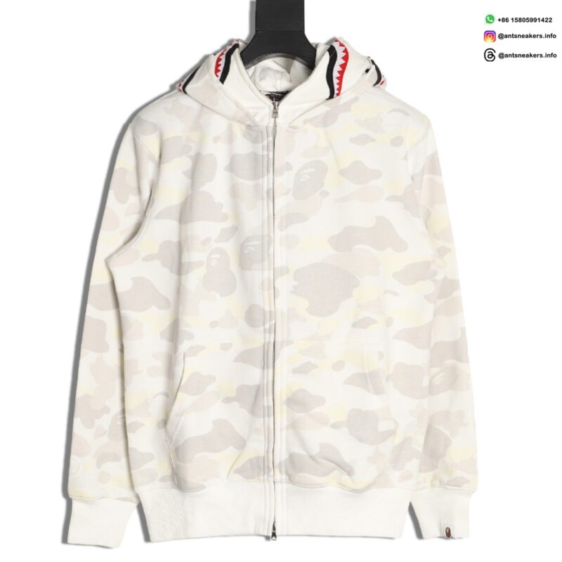 BAPE Shark Tiger Full Zip Glow-in-the-Dark Camo Hoodies