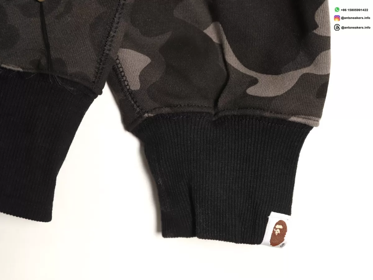 BAPE Shark Tiger Head Camo Glow-in-the-Dark Full-Zip Hoodie