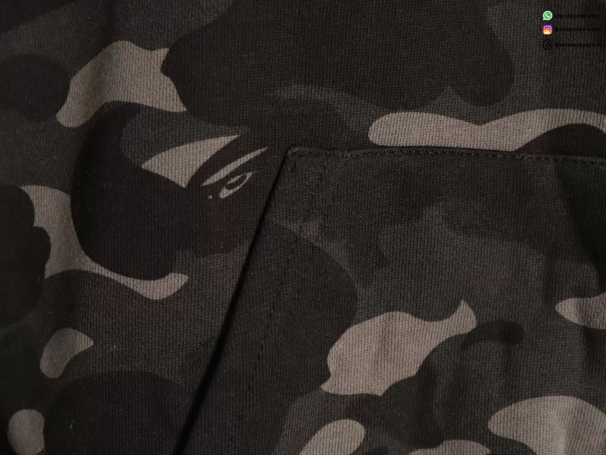 BAPE Shark Tiger Head Camo Glow-in-the-Dark Full-Zip Hoodie