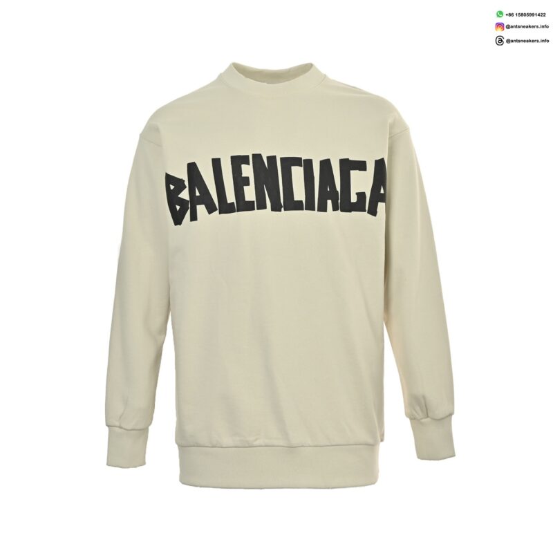 Balenciaga 25FW Crewneck Sweatshirt – Graphic Logo Print Pullover
