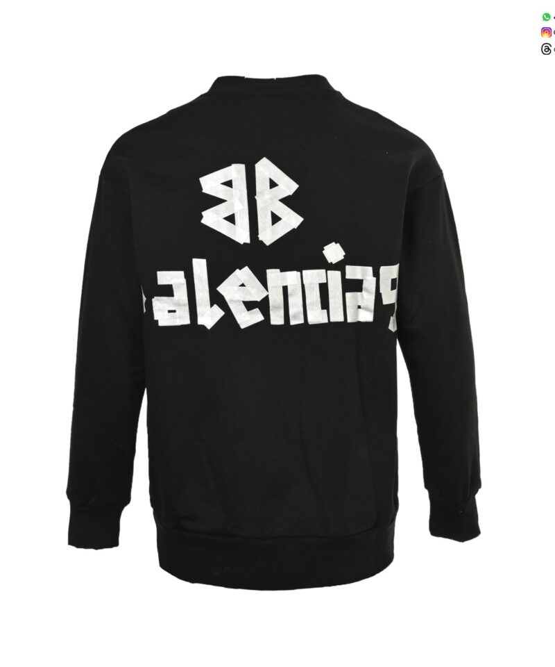 Balenciaga 25FW Graphic Print Crewneck Sweatshirt – Luxury Streetwear Pullover