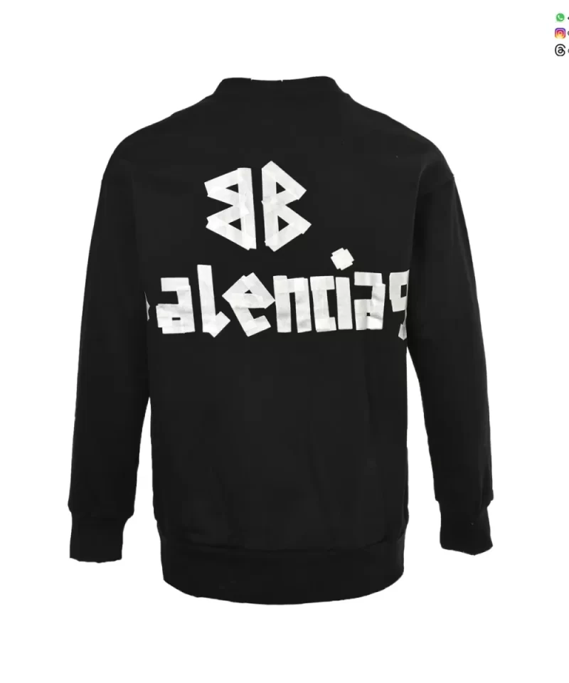 Balenciaga 25FW Graphic Print Crewneck Sweatshirt - Luxury Streetwear Pullover