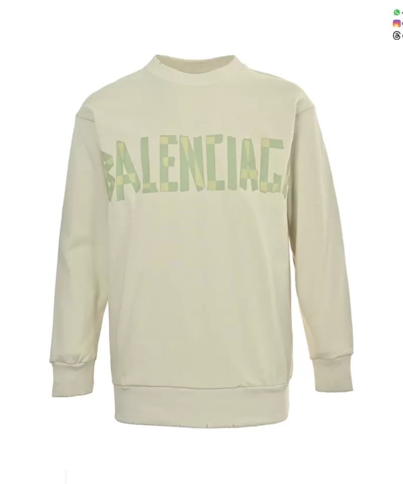 Balenciaga 25FW Logo Print Crewneck Sweatshirt - Luxury Designer Pullover