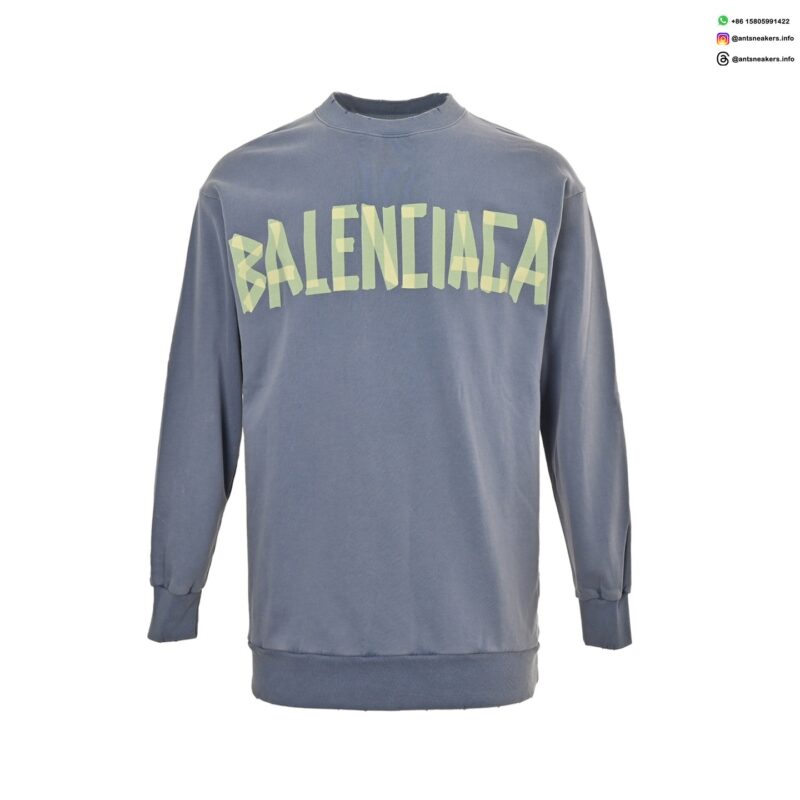 Balenciaga 25FW Logo Print Crewneck Sweatshirt – Unisex Designer Pullover