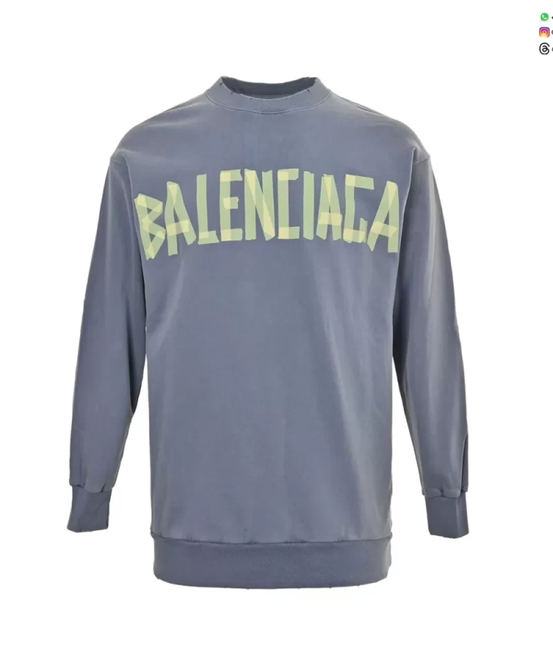 Balenciaga 25FW Logo Print Crewneck Sweatshirt - Unisex Designer Pullover