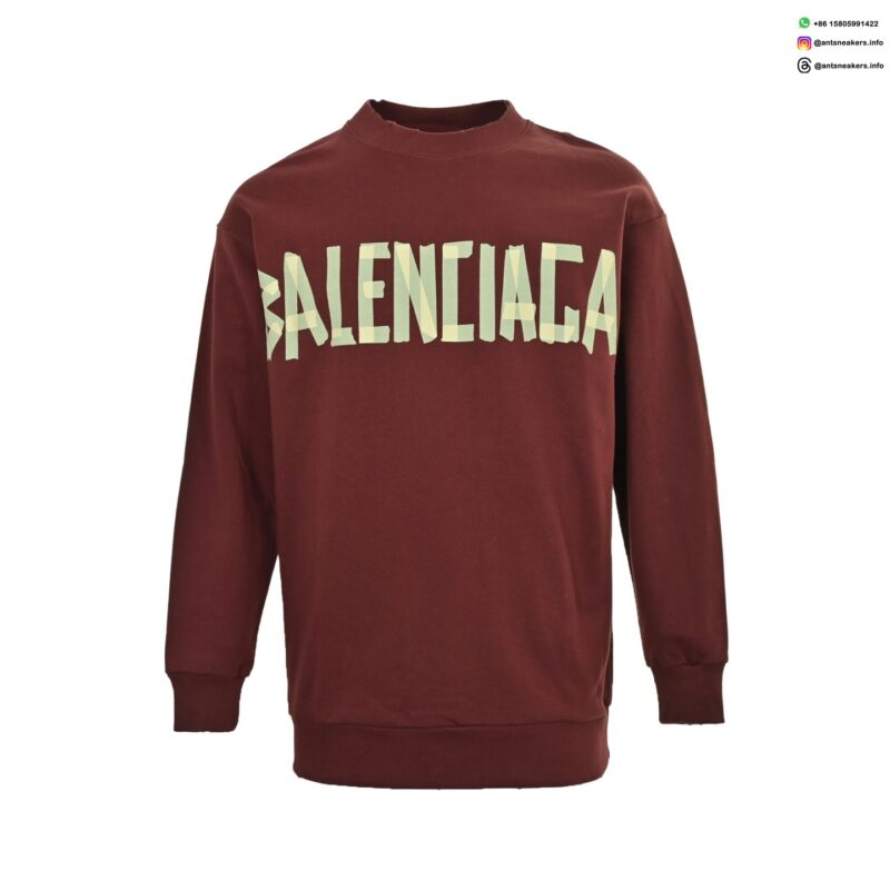 Balenciaga 25FW Logo Print Crewneck Sweatshirt – Unisex Streetwear Pullover