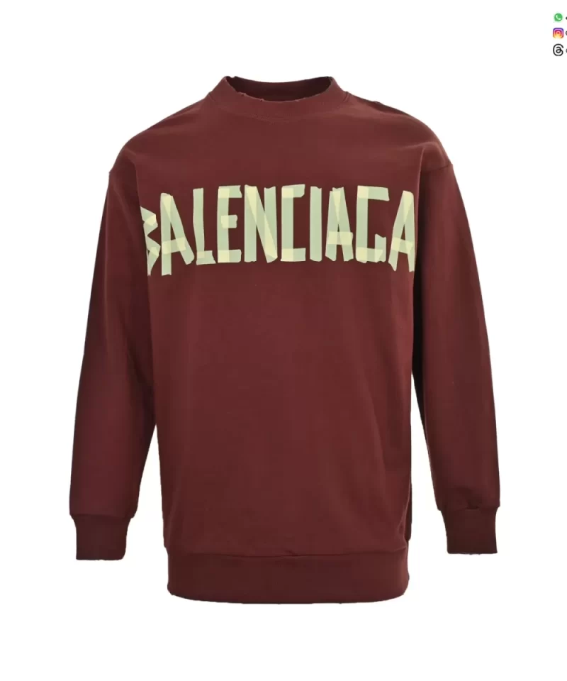 Balenciaga 25FW Logo Print Crewneck Sweatshirt - Unisex Streetwear Pullover