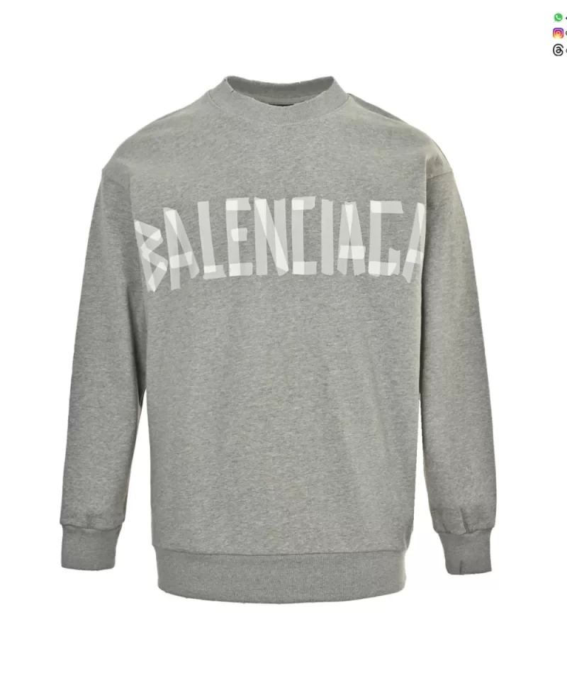 Balenciaga 25FW Printed Crewneck Sweatshirt - Luxury Streetwear Pullover