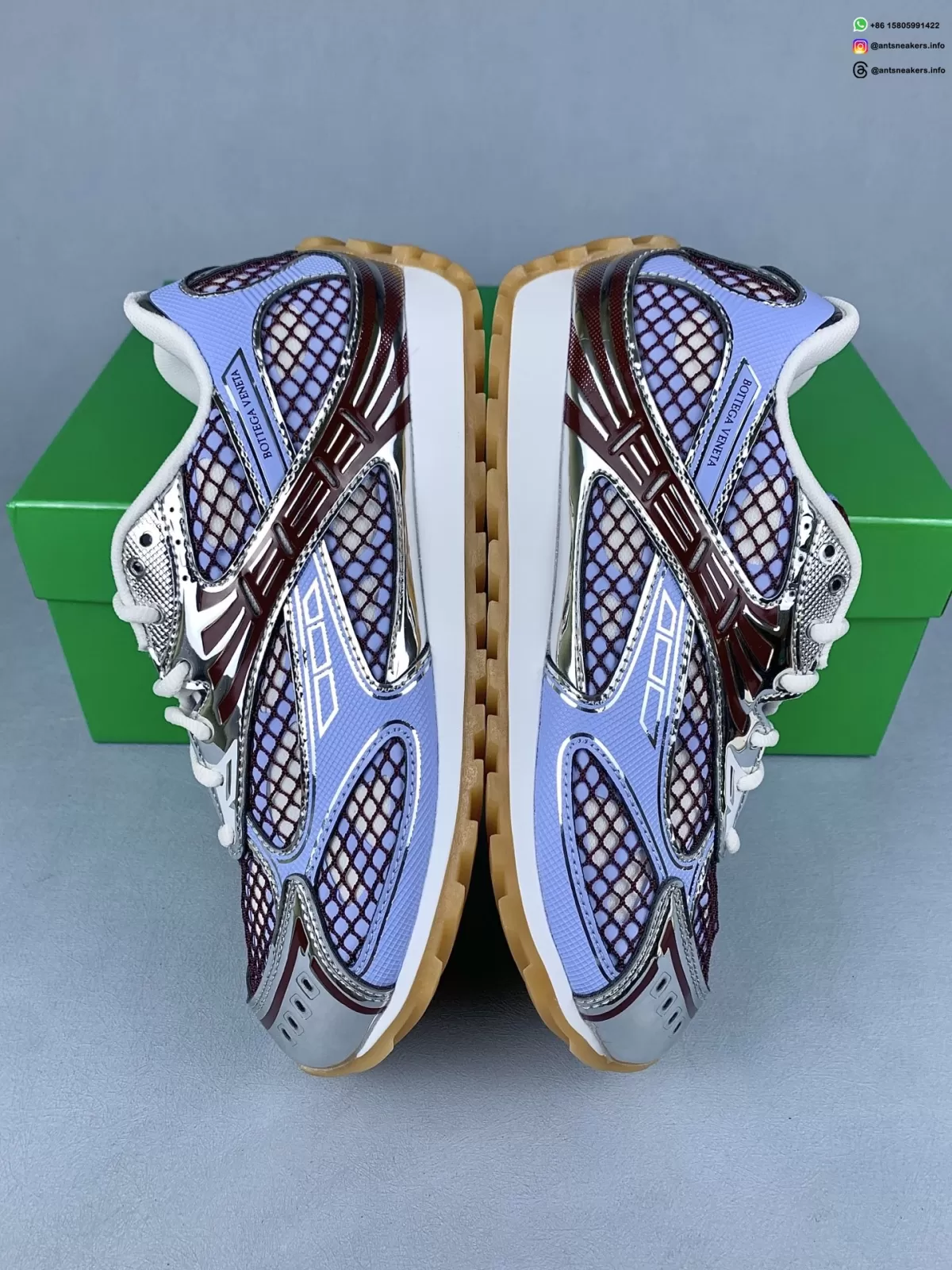 Bottega Veneta Orbit Sneaker 'Azure Silver' 741357-V2X40-4766