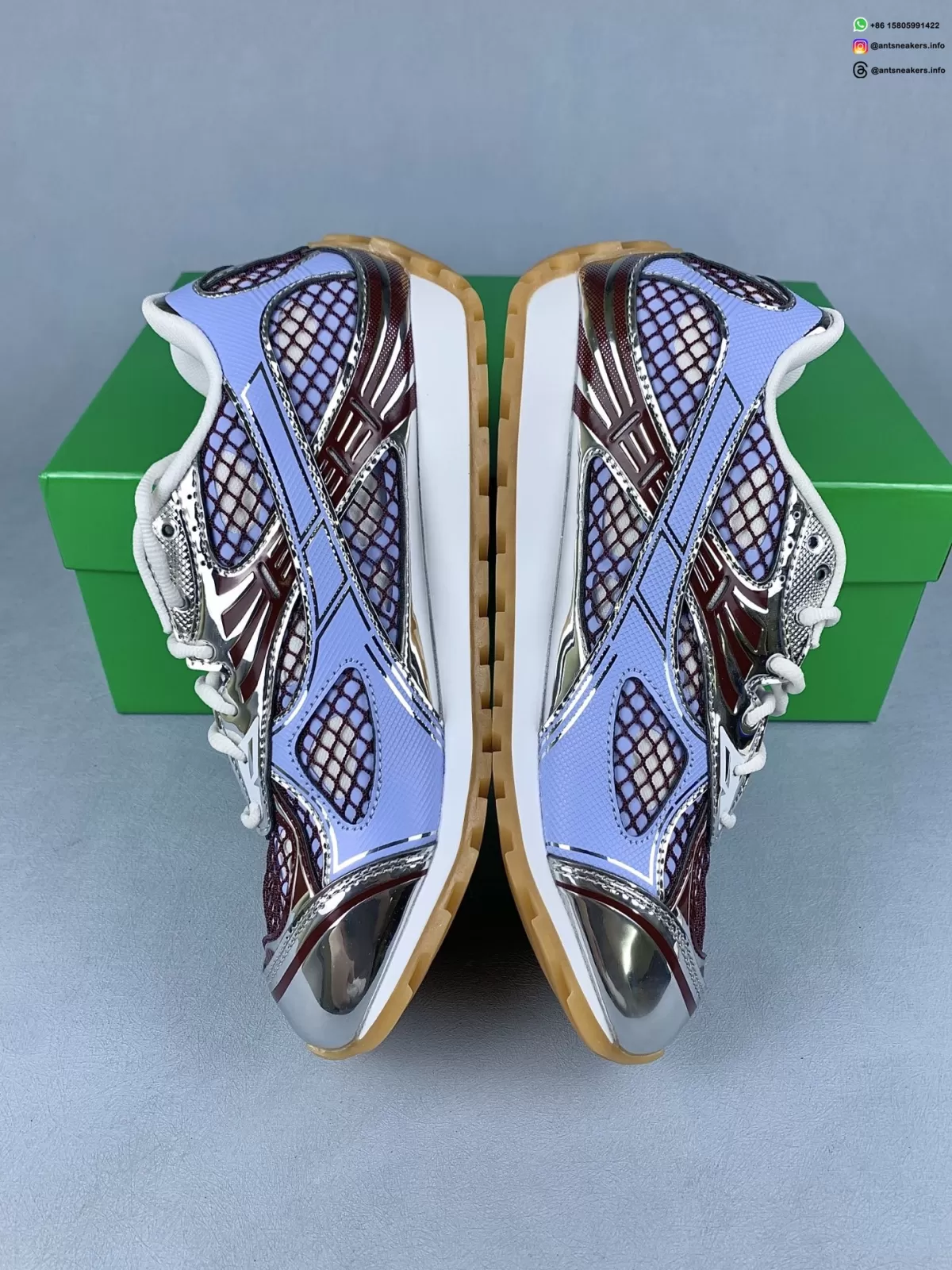 Bottega Veneta Orbit Sneaker 'Azure Silver' 741357-V2X40-4766
