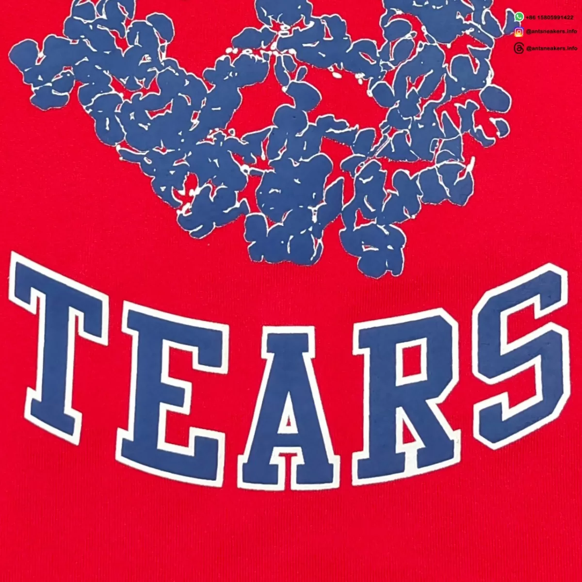 DENIM TEARS Blue & White DU Red Zip Hoodie Streetwear