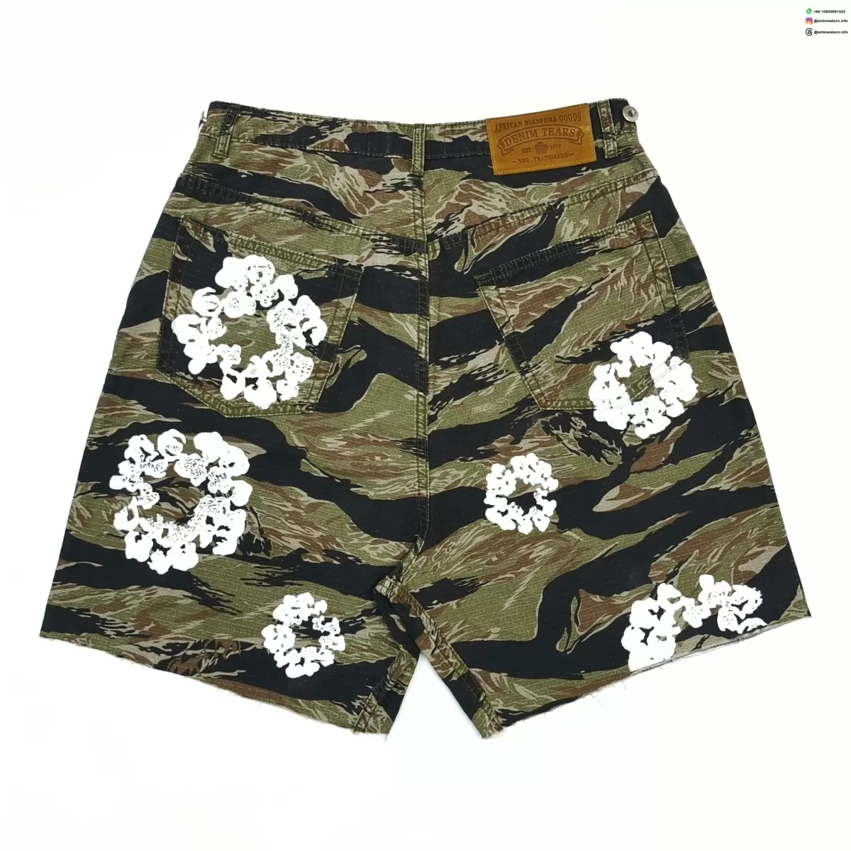 DENIM TEARS Camouflage Cotton Floral Work Shorts
