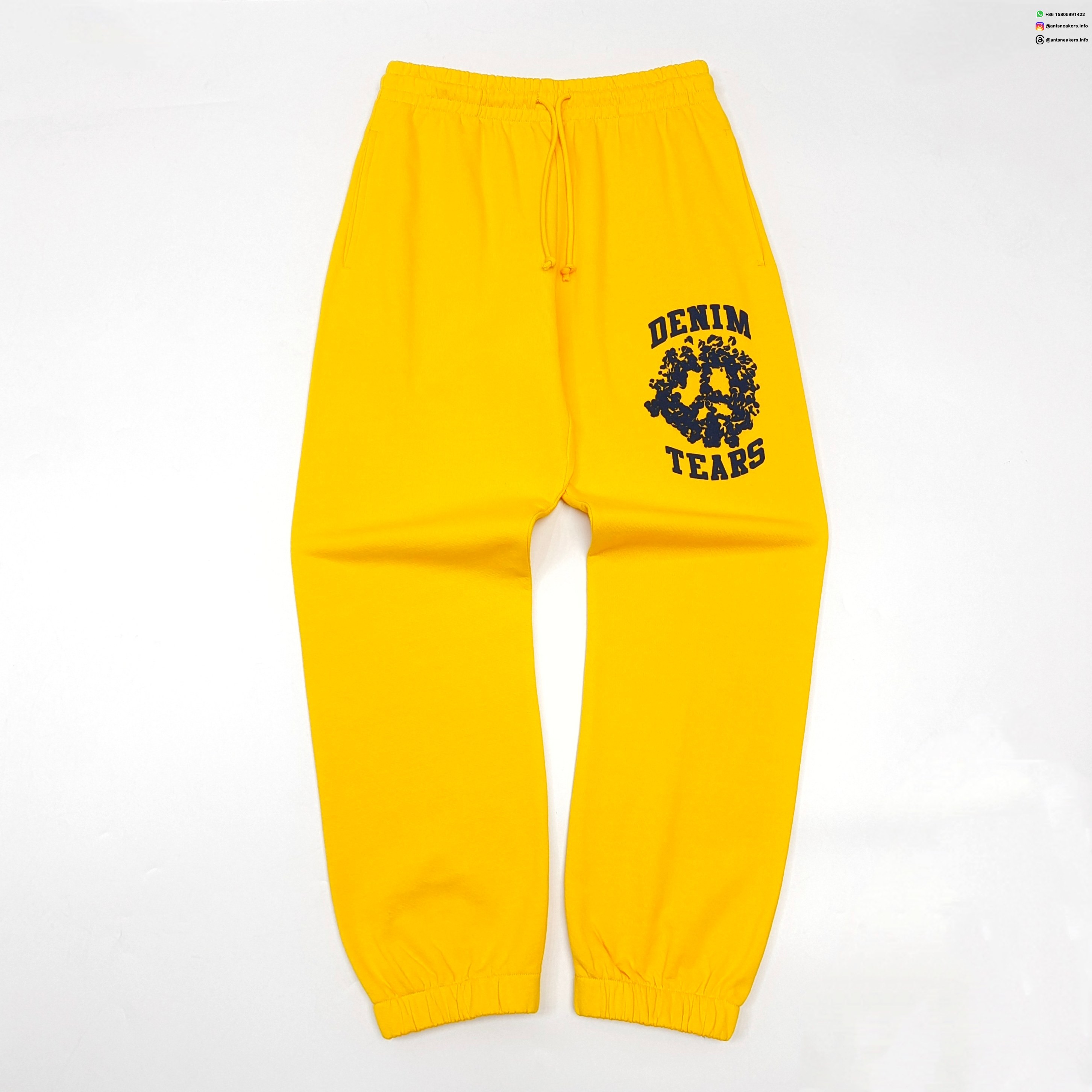 DENIM TEARS Dark Blue Print DU Yellow Sweatpants