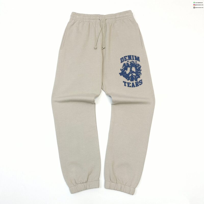 DENIM TEARS Dark Blue Printed DU Stone Gray Sweatpants