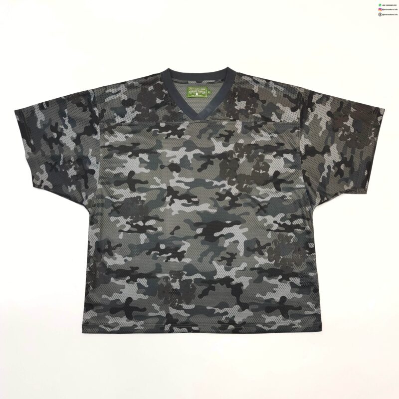 DENIM TEARS Dark Gray Camo Mesh Tee