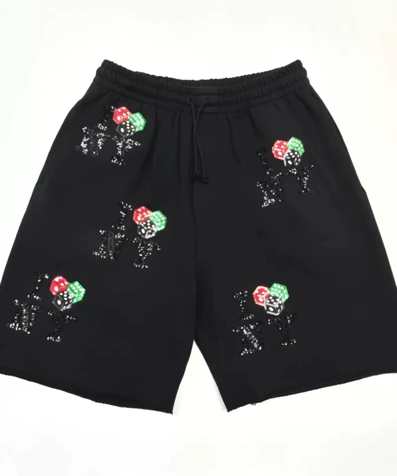 DENIM TEARS Dice NY Black Shorts Streetwear Running Shoes