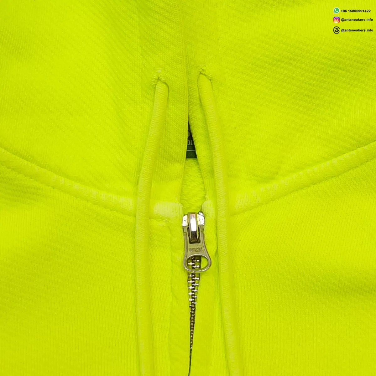 DENIM TEARS Fluorescent Green ADG Zip Hoodie Streetwear