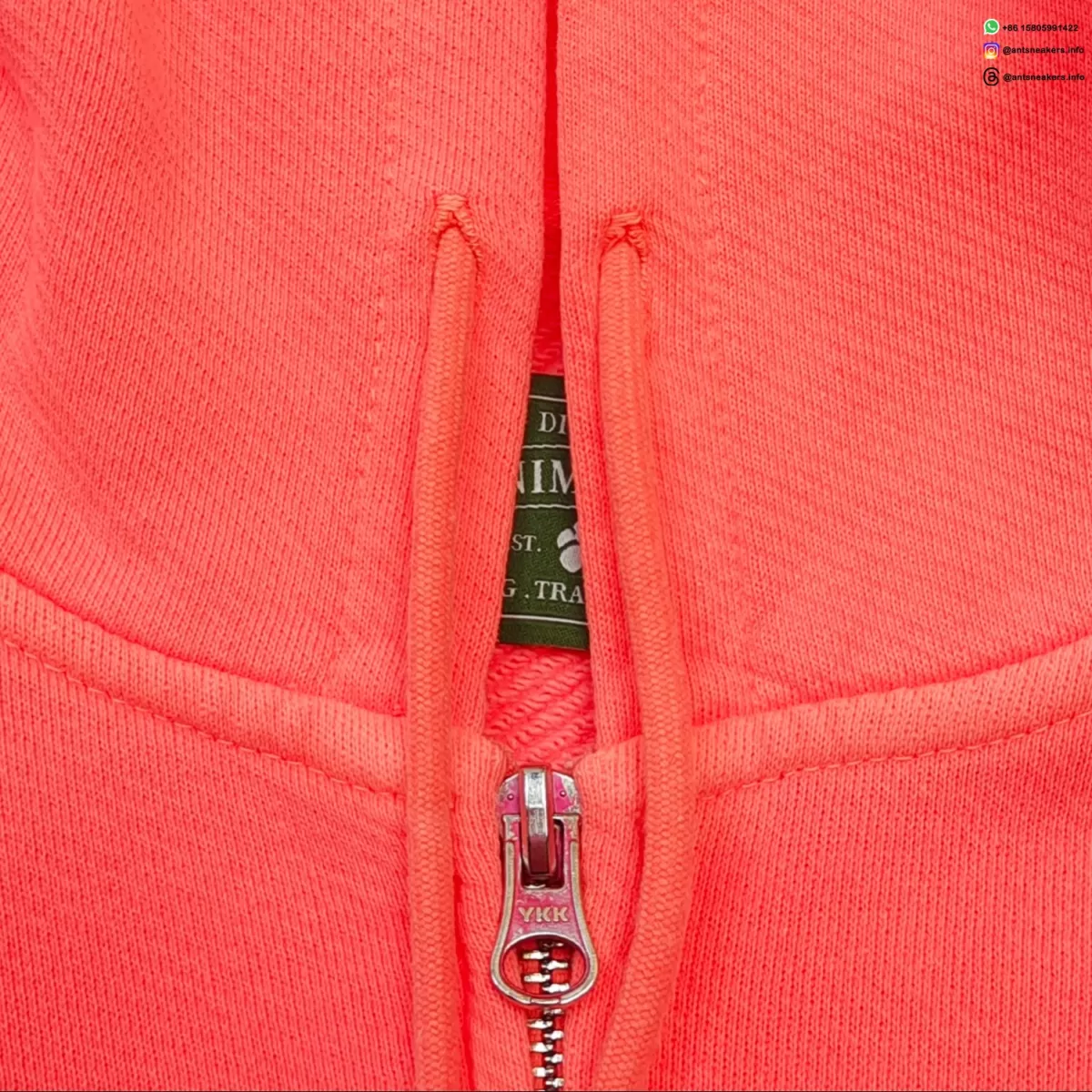DENIM TEARS Fluorescent Orange ADG Zip Hoodie