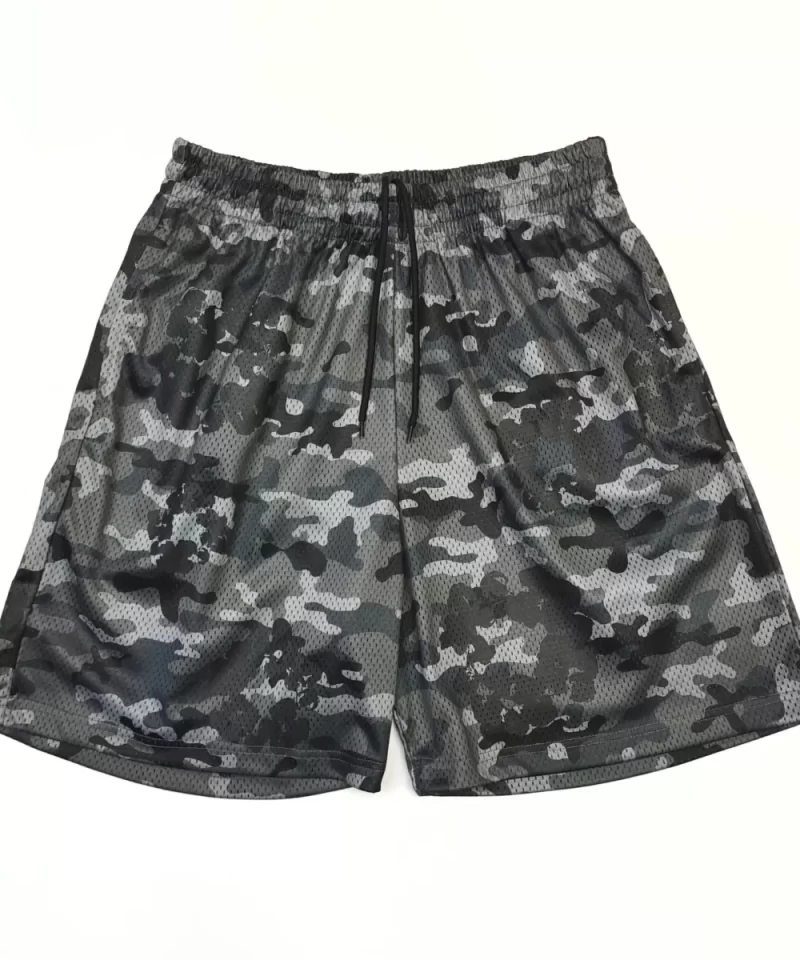 DENIM TEARS Gray Camo Mesh Shorts Streetwear Running Shoes