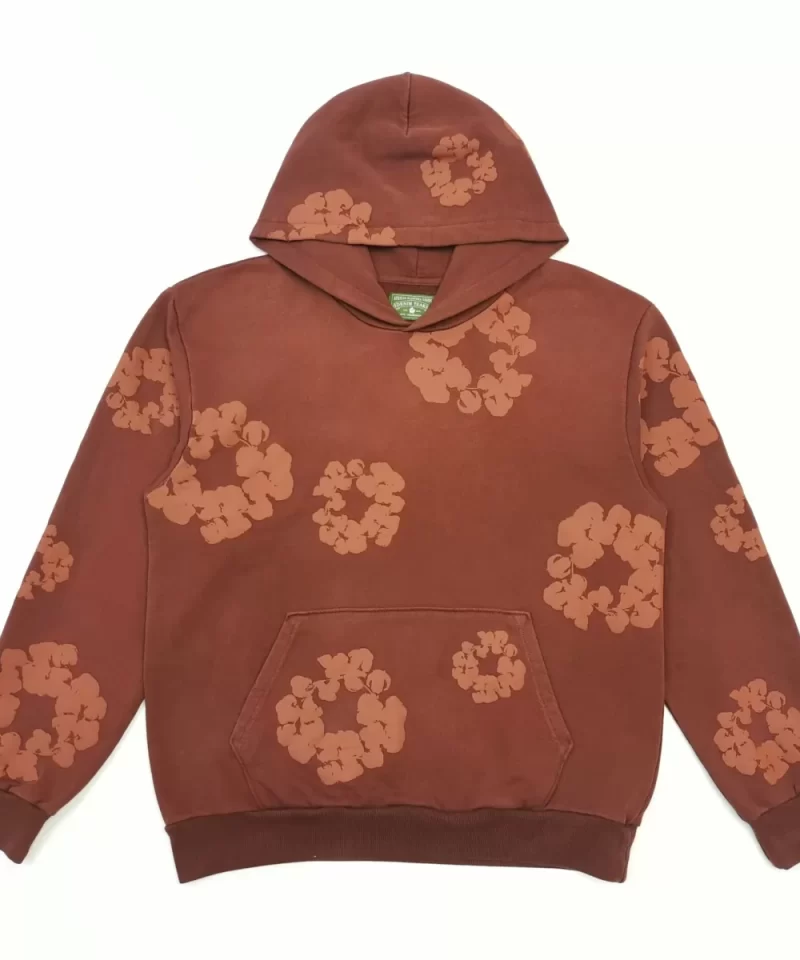 DENIM TEARS Mainline Floral Mono Brown Hoodie