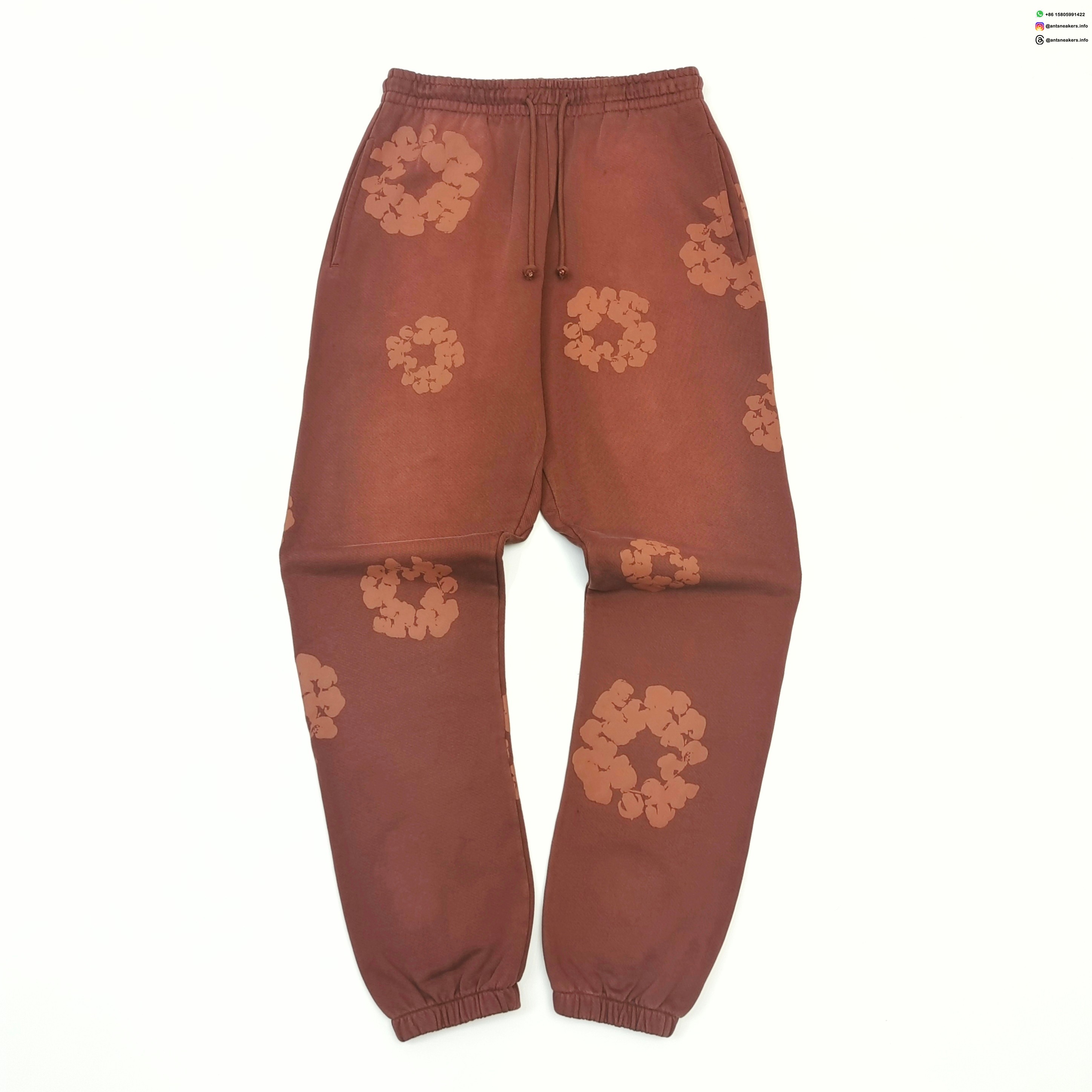 DENIM TEARS Mainline Floral Mono Brown Sweatpants