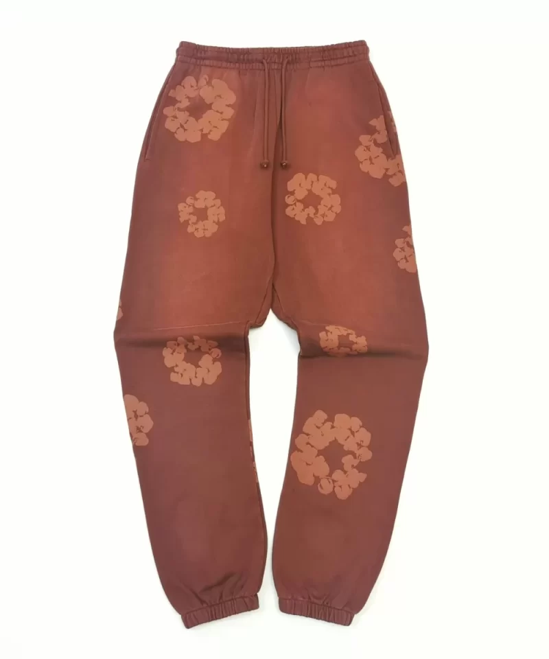 DENIM TEARS Mainline Floral Mono Brown Sweatpants