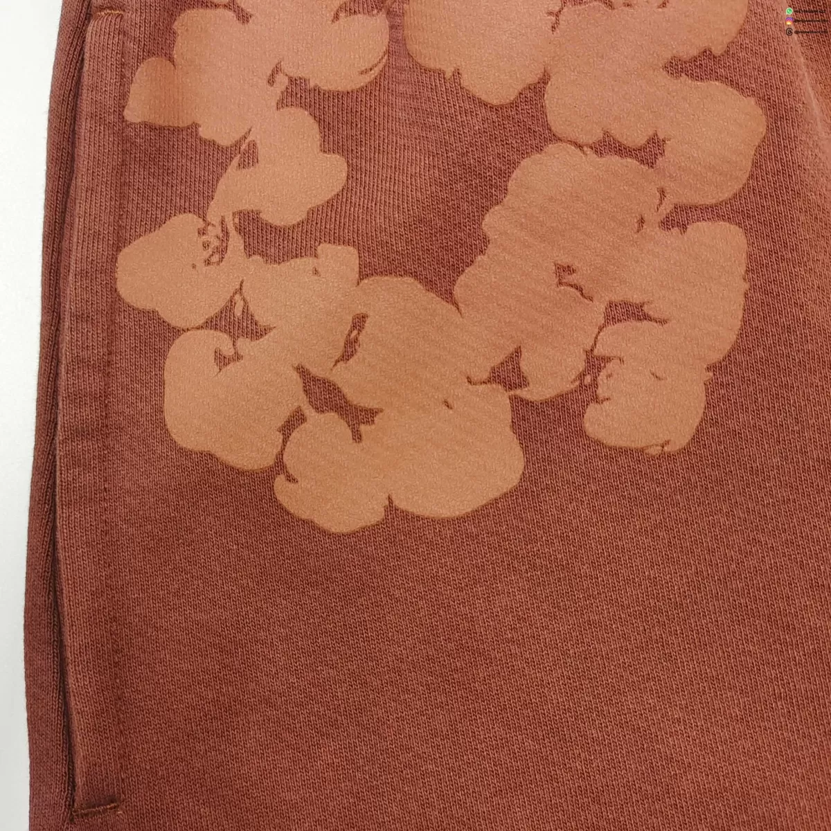 DENIM TEARS Mainline Floral Mono Brown Sweatpants