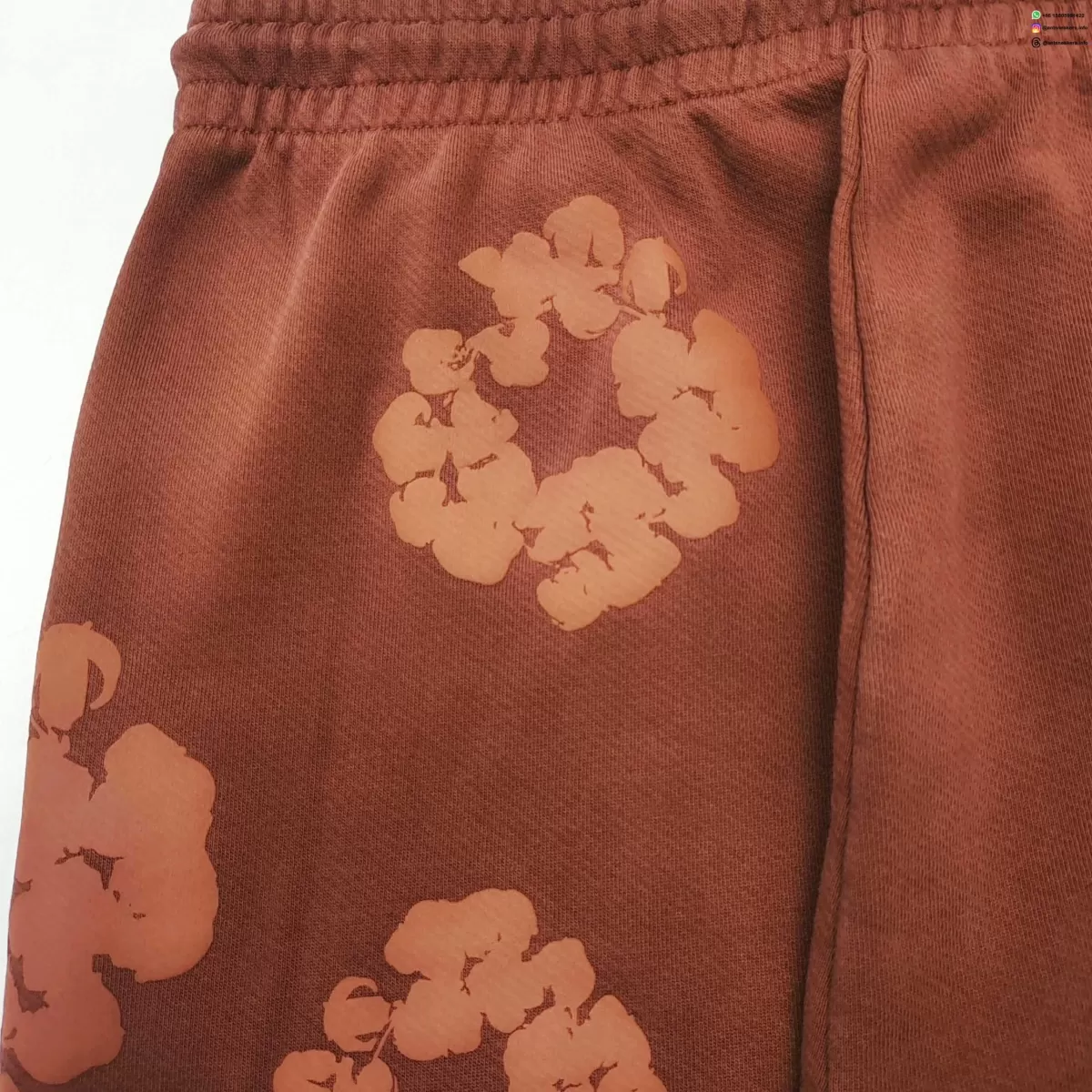 DENIM TEARS Mainline Floral Mono Brown Sweatpants