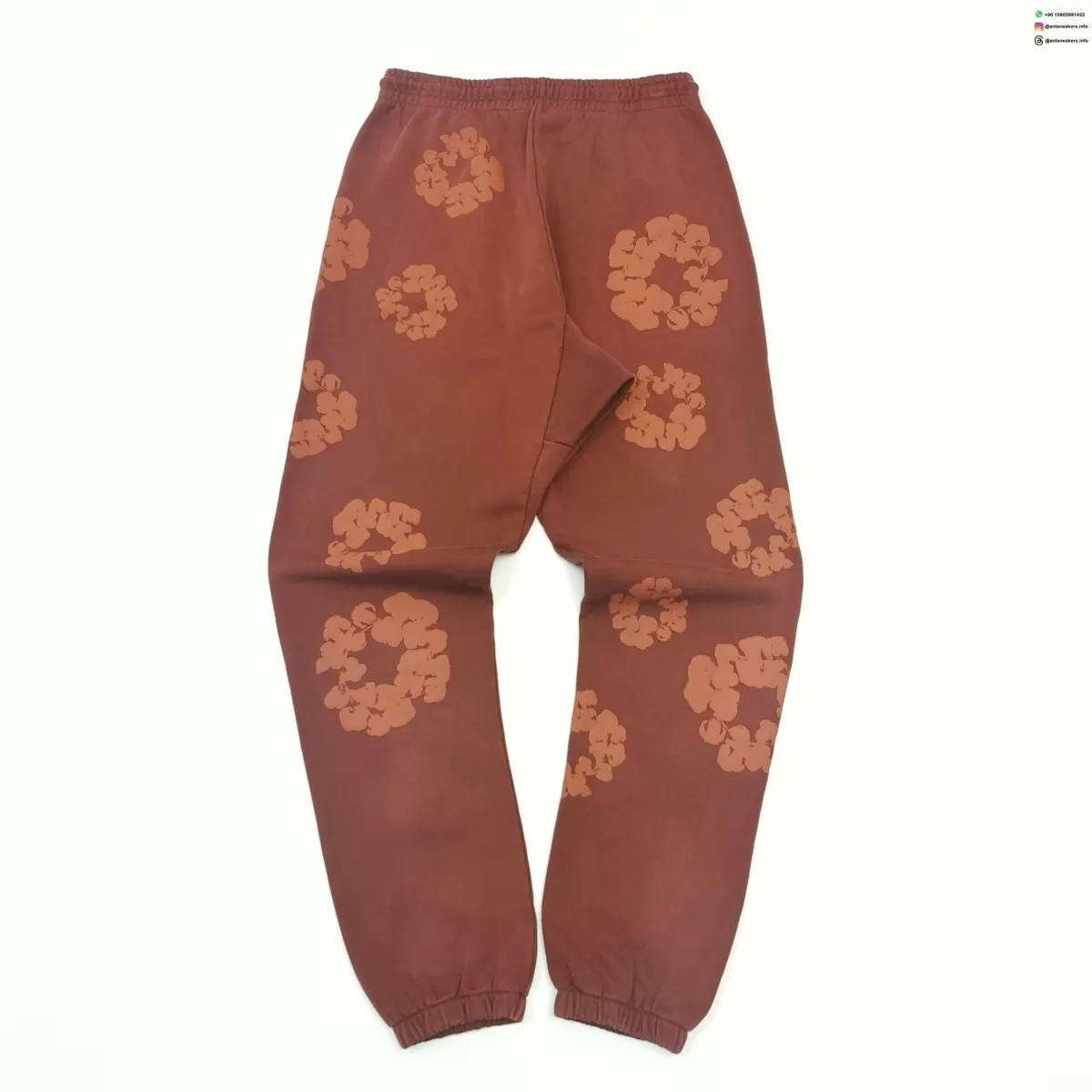 DENIM TEARS Mainline Floral Mono Brown Sweatpants