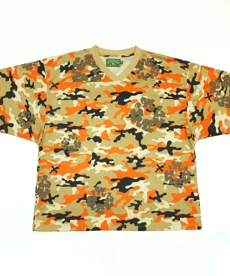 DENIM TEARS Orange Camo Mesh Tee Streetwear Running Shoes