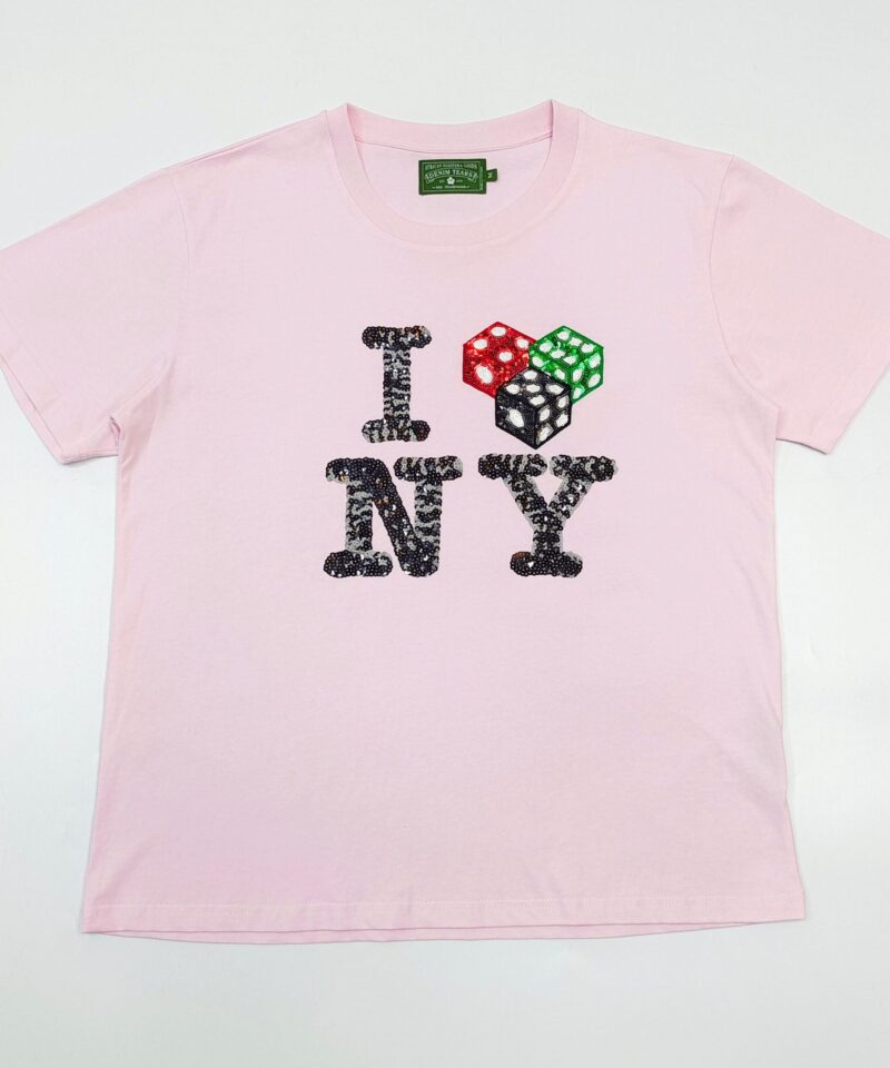 DENIM TEARS Sequin NY Pink Tee