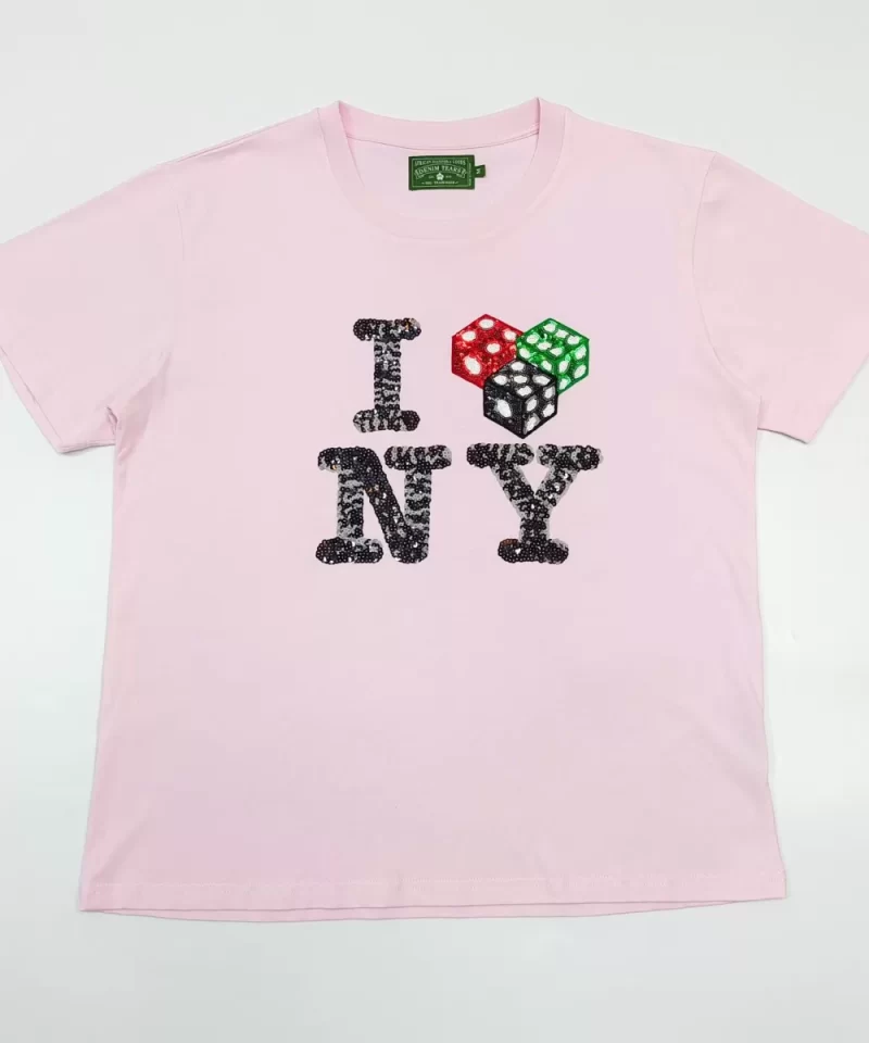 DENIM TEARS Sequin NY Pink Tee Streetwear Running Shoes